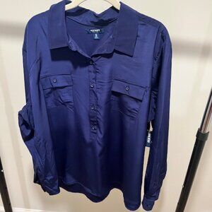 Navy Versatile Sleeve Shirt